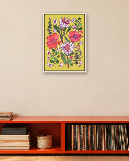 SENT Studio - Flower Poster No. 3 - white frame in a room