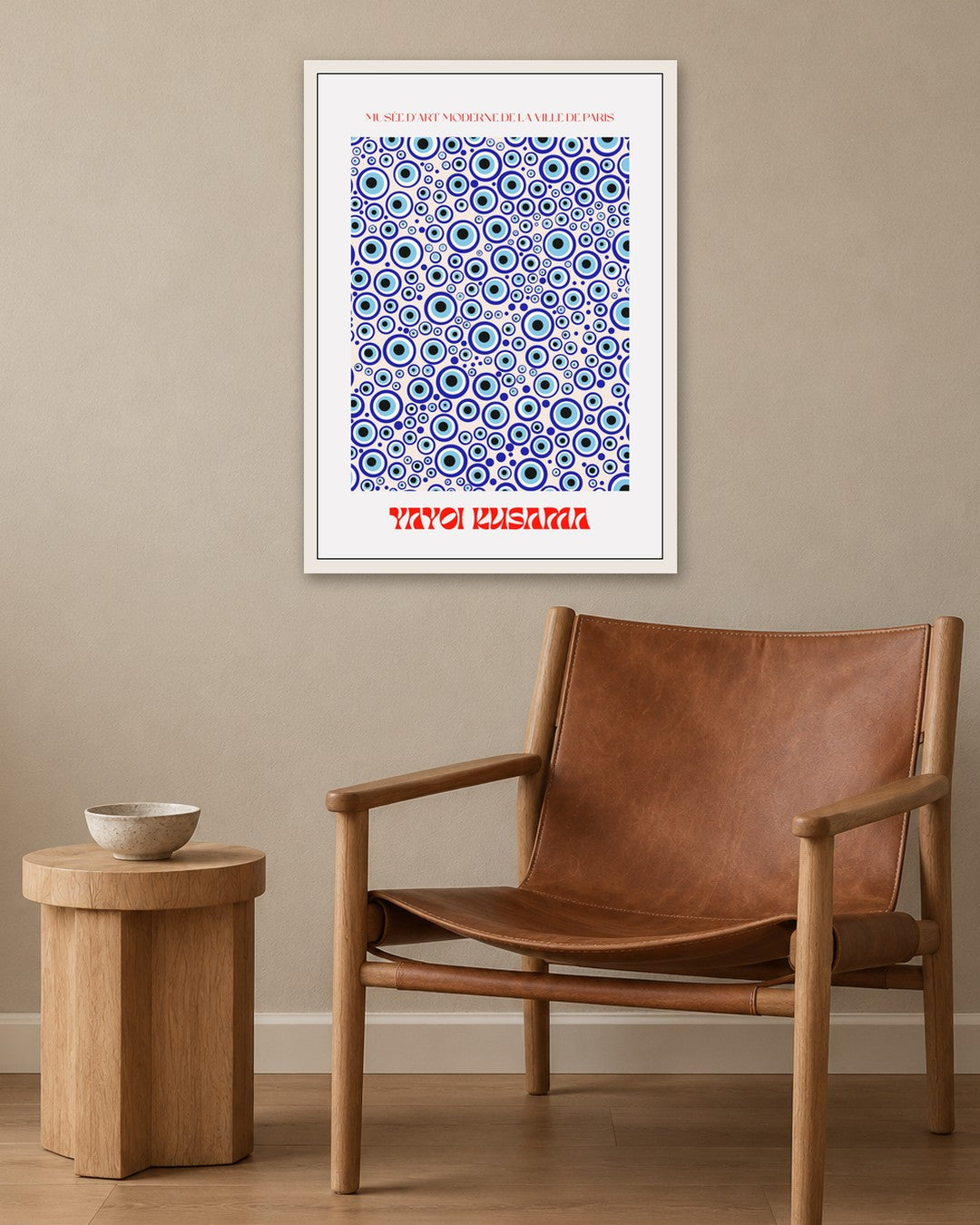 SENT Studio - Evil Eye Dots - white frame in a room