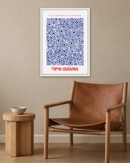 SENT Studio - Evil Eye Dots - white frame in a room