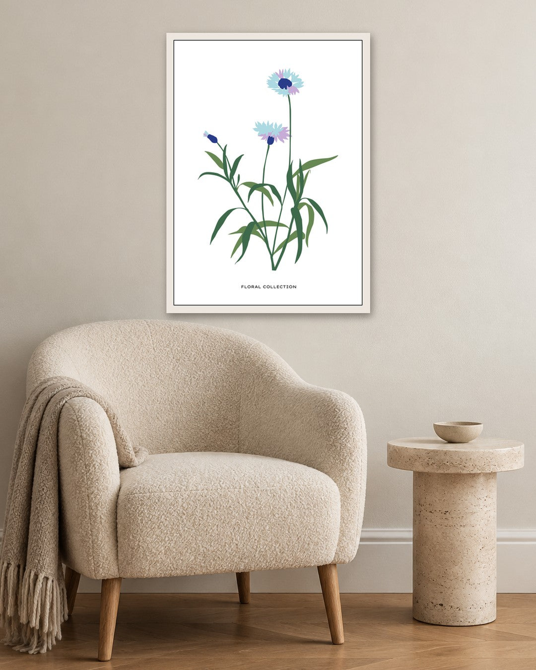 SENT Studio - Botanical Poster No. 31 - white frame in a room