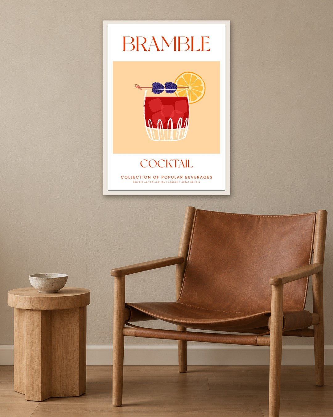 SENT Studio - Cocktail Poster No. 33 - white frame in a room