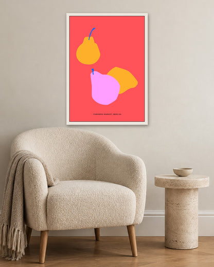 SENT Studio - Abstract Poster No. 45 - white frame in a room