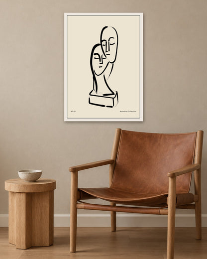 SENT Studio - Bohemian Poster No. 97 - white frame in a room