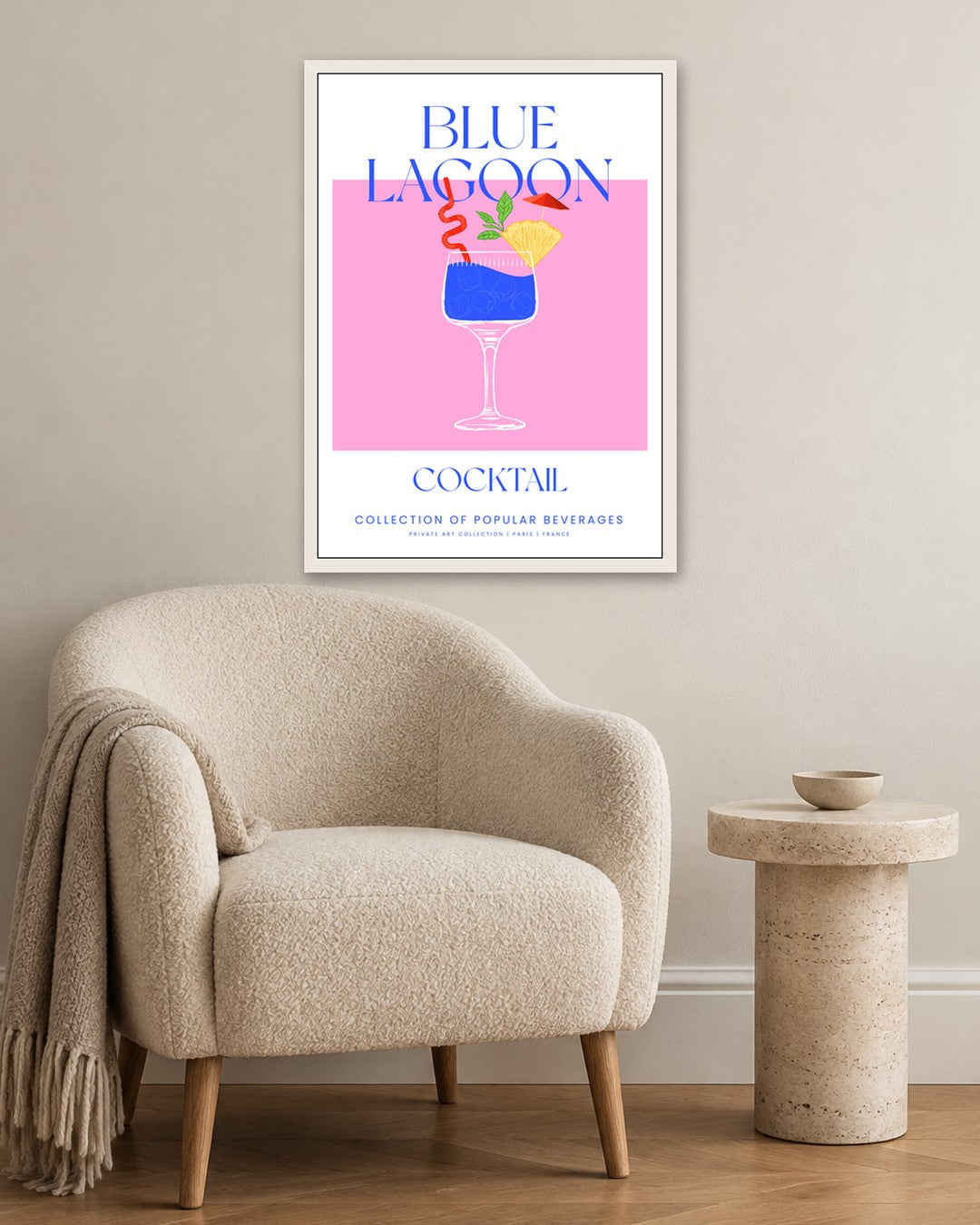 SENT Studio - Cocktail Poster No. 34 - white frame in a room