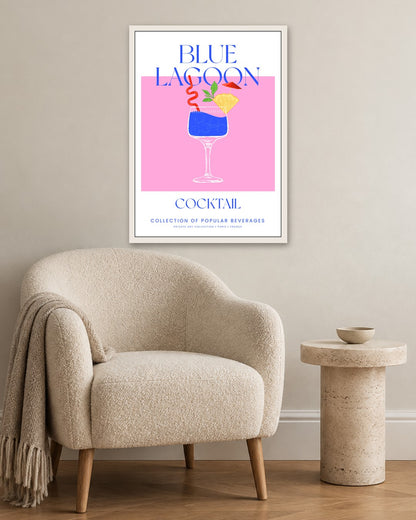 SENT Studio - Cocktail Poster No. 34 - white frame in a room