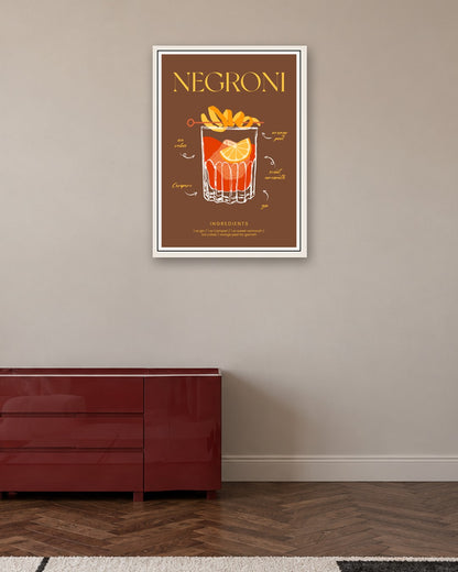 SENT Studio - Cocktail Poster No. 41 - white frame in a room