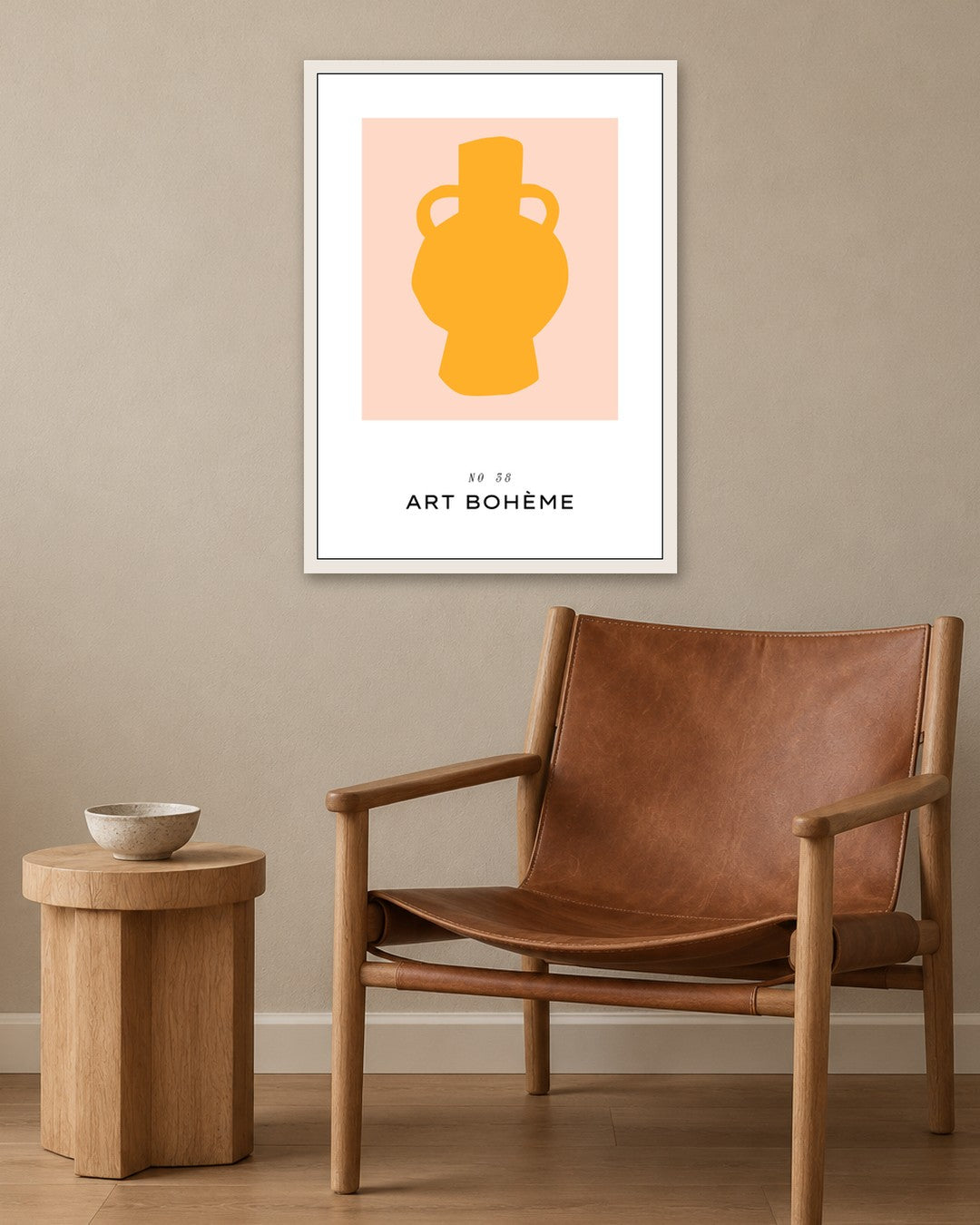 SENT Studio - Abstract Poster No. 64 - white frame in a room