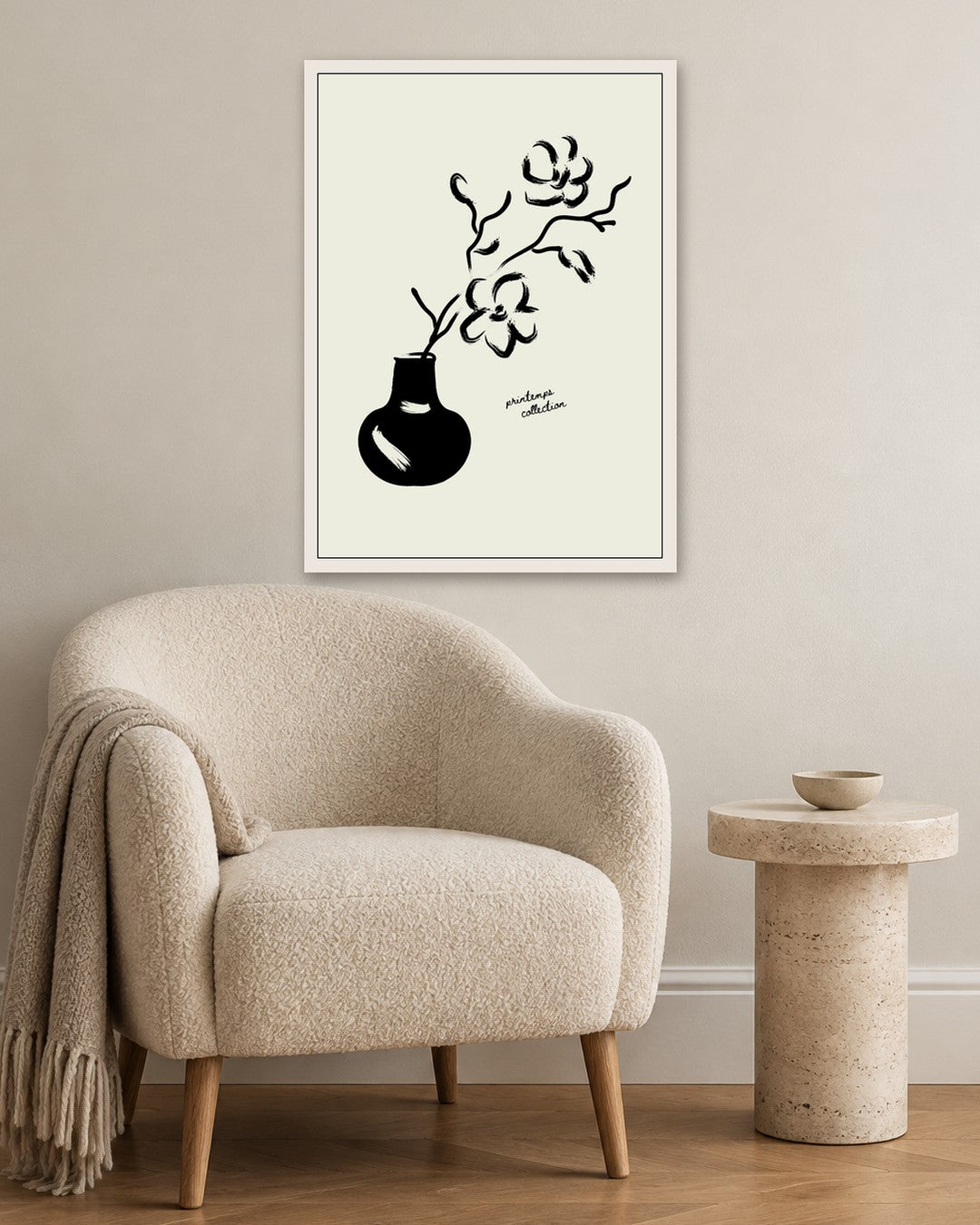 SENT Studio - Bohemian Poster No. 18 - white frame in a room