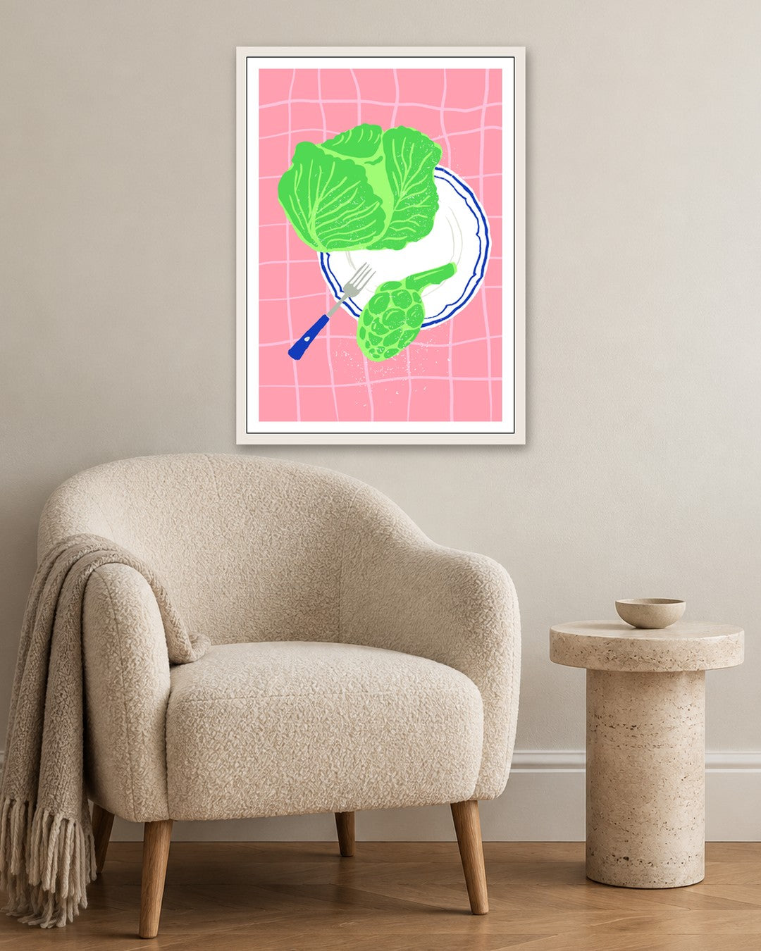 SENT Studio - Cravings Poster No. 5 - white frame in a room