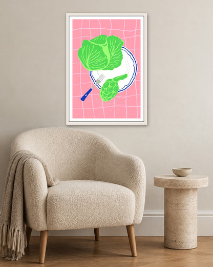SENT Studio - Cravings Poster No. 5 - white frame in a room