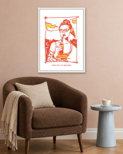 SENT Studio - Cravings Poster No. 60 - white frame in a room