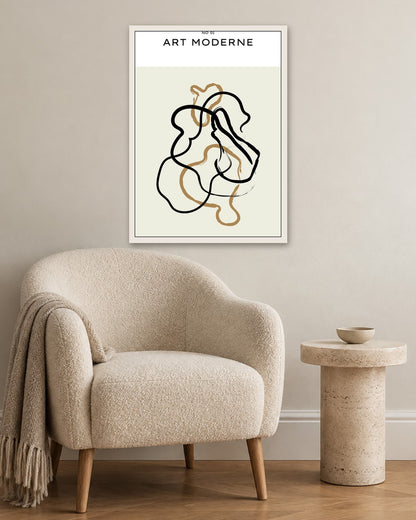 SENT Studio - Bohemian Poster No. 100 - white frame in a room