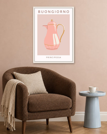 Buongiorno Principessa - white frame in a room