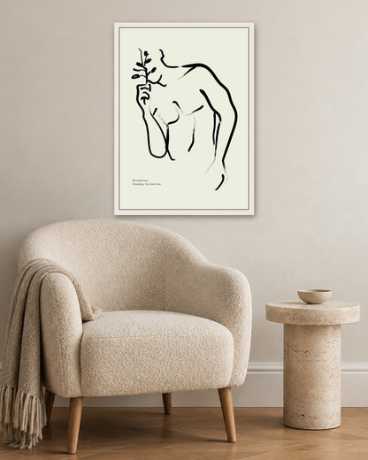 SENT Studio - Bohemian Poster No. 53 - white frame in a room