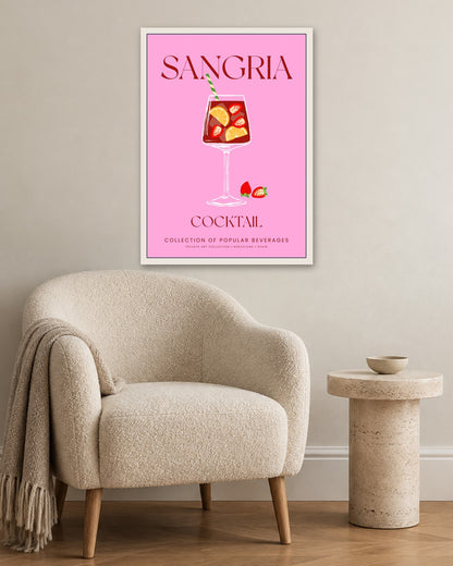 SENT Studio - Cocktail Poster No. 25 - white frame in a room