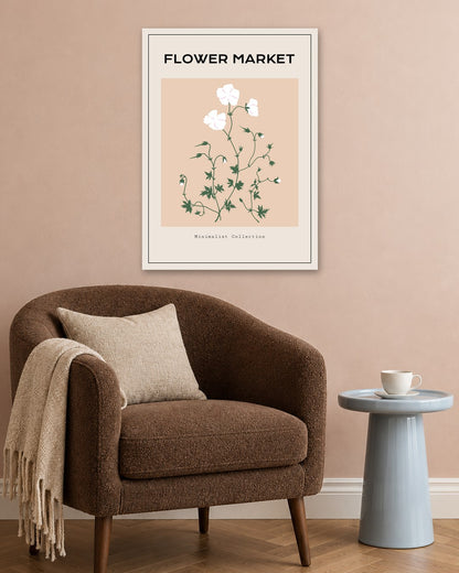 SENT Studio - Botanical Poster No. 13 - white frame in a room