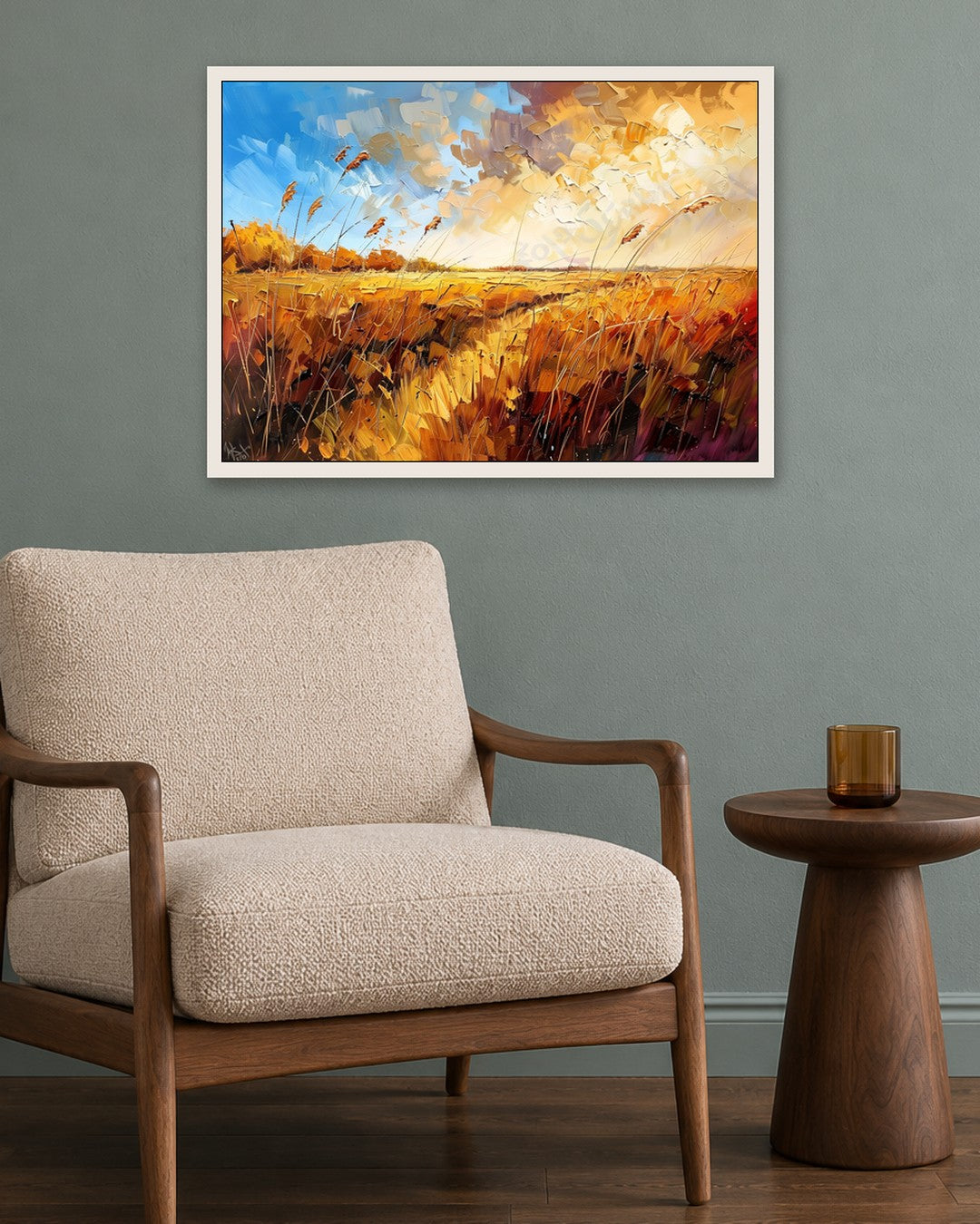 SENT Studio - Wildgrass Field No. 1 - white frame in a room