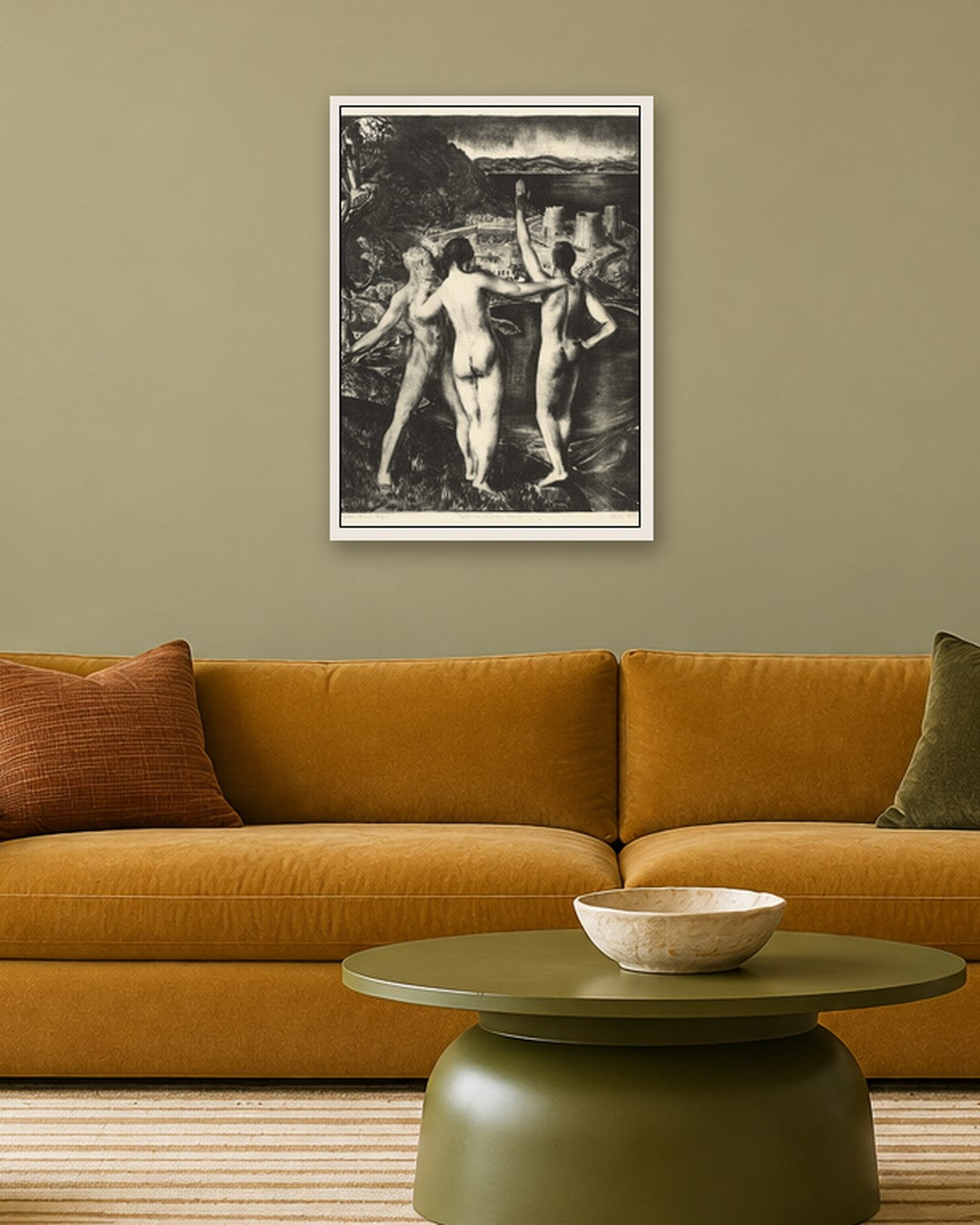 Lychnis and Her Sons - white frame in a room