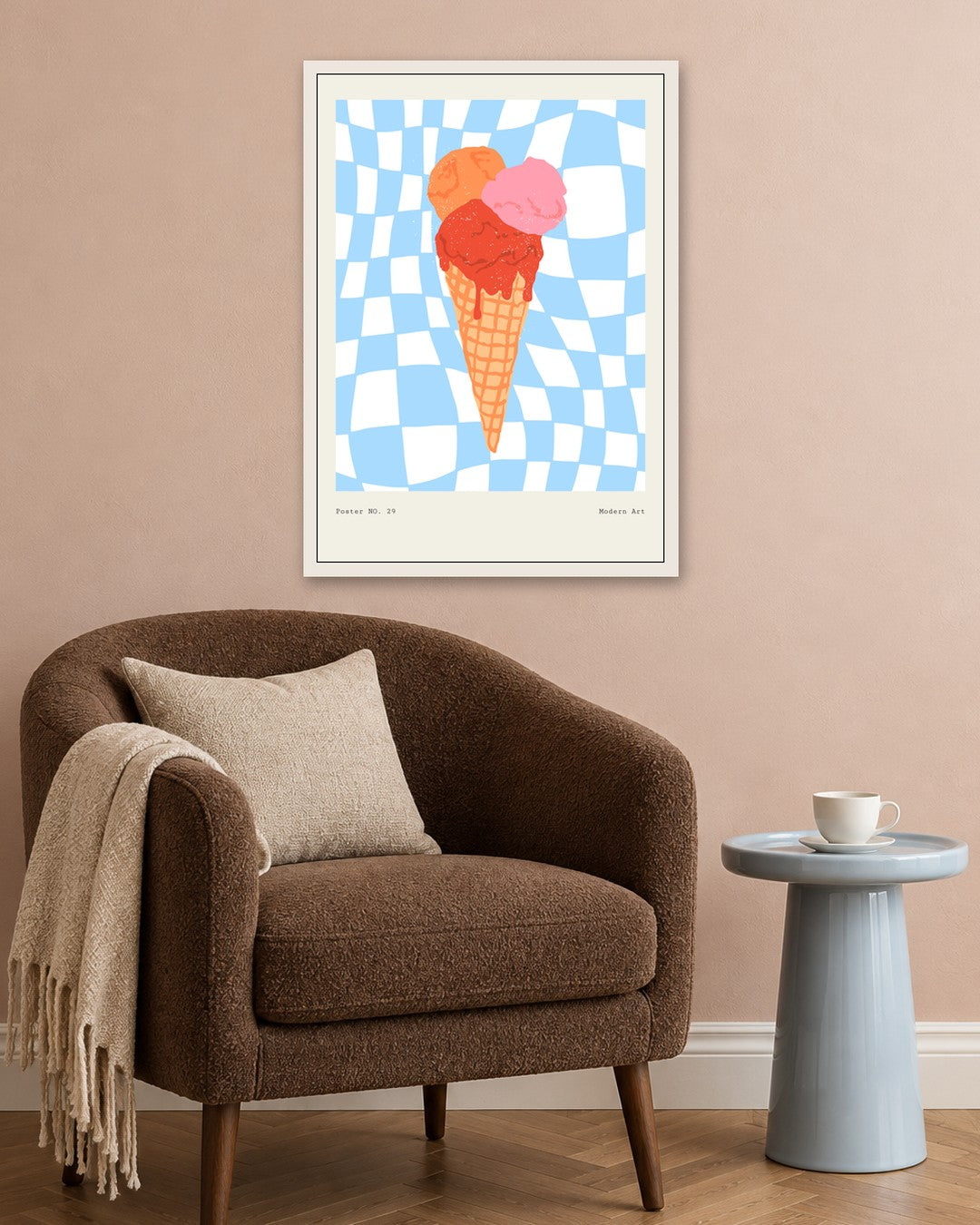 SENT Studio - Cravings Poster No. 29 - white frame in a room