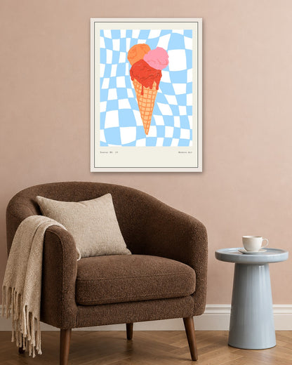 SENT Studio - Cravings Poster No. 29 - white frame in a room