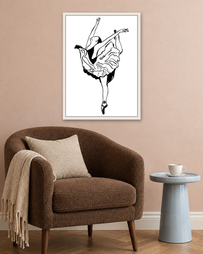 SENT Studio - Dancing Poster No. 57 - white frame in a room