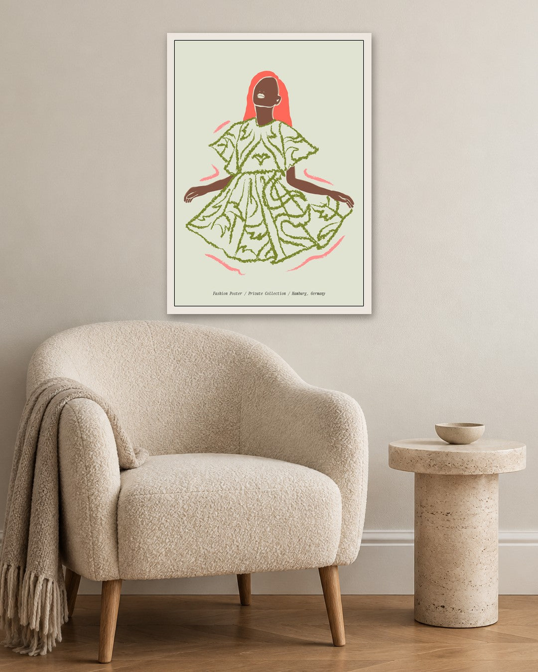 SENT Studio - Blooming Flowers Poster No. 57 - white frame in a room