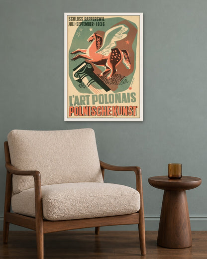 L'Art Polonais - Schloss Rapperswil (1936) - white frame in a room