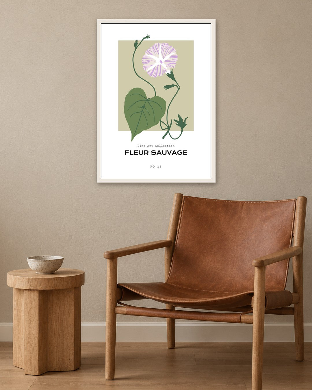 SENT Studio - Botanical Poster No. 50 - white frame in a room
