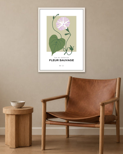 SENT Studio - Botanical Poster No. 50 - white frame in a room