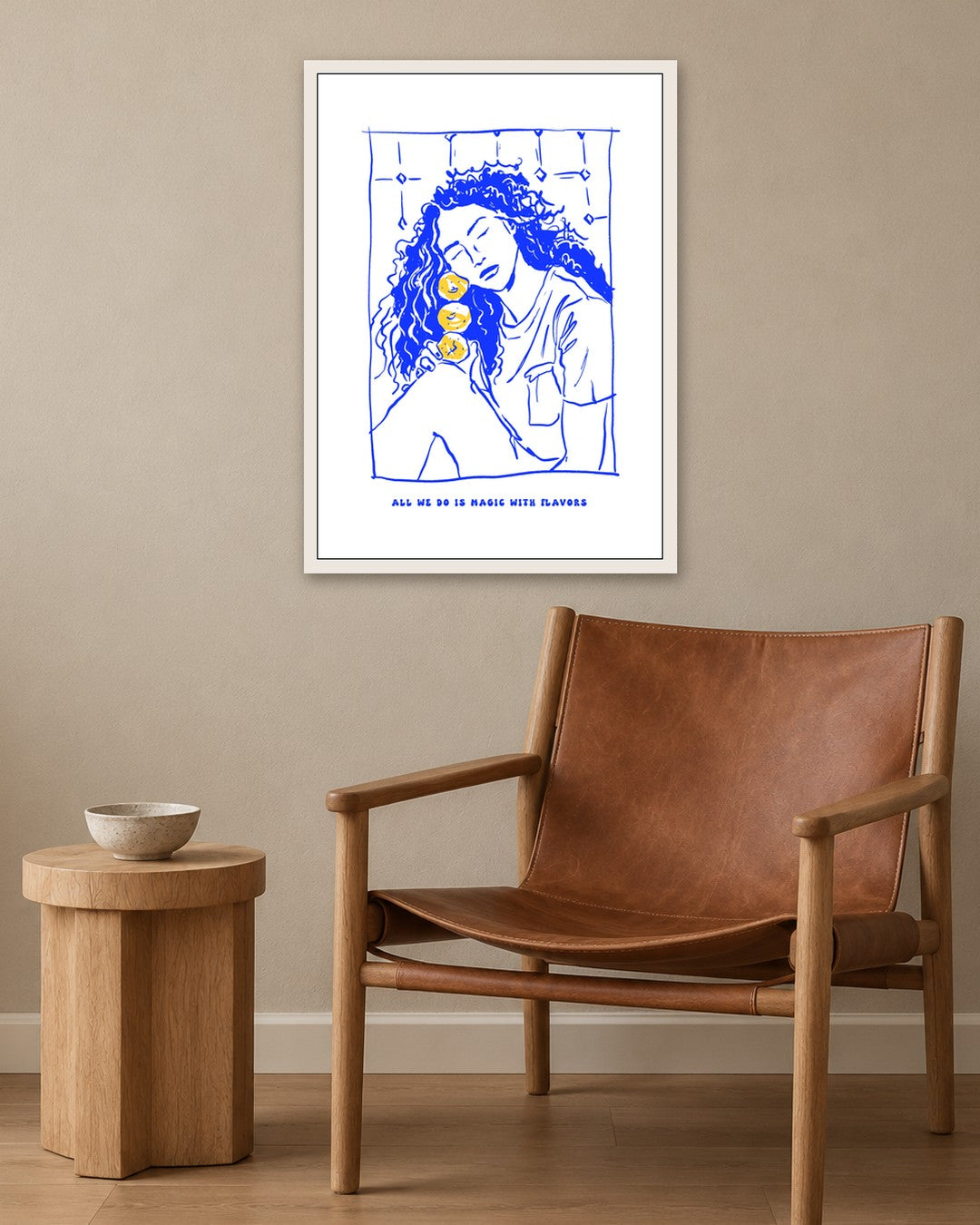 SENT Studio - Cravings Poster No. 55 - white frame in a room