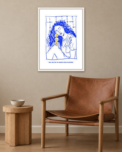 SENT Studio - Cravings Poster No. 55 - white frame in a room