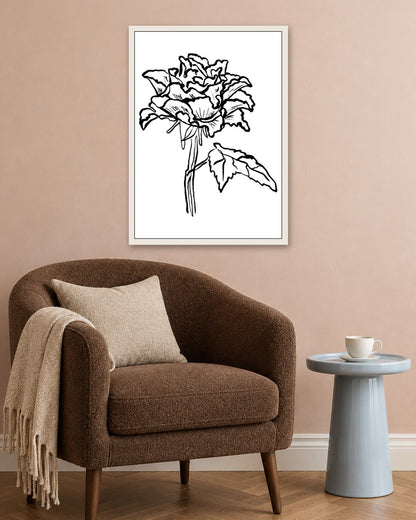 SENT Studio - Blooming Flowers Poster No. 21 - white frame in a room