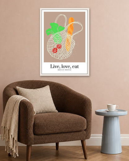 SENT Studio - Cravings Poster No. 8 - white frame in a room