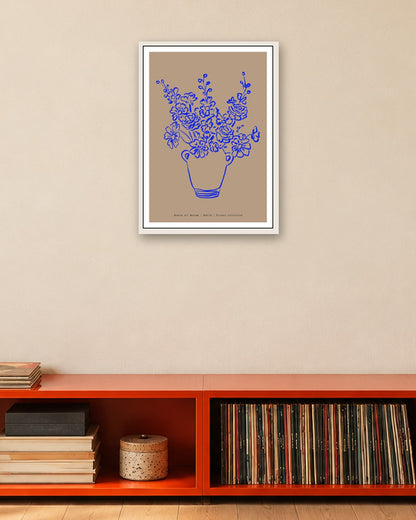 SENT Studio - Blooming Flowers Poster No. 48 - white frame in a room