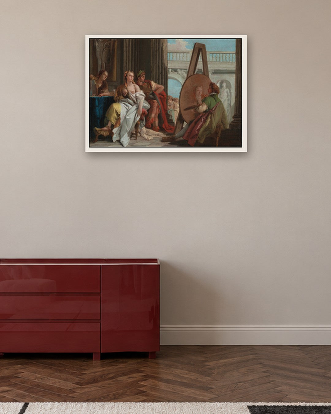 Renaissance Masters - The Painter's Studio - white frame in a room