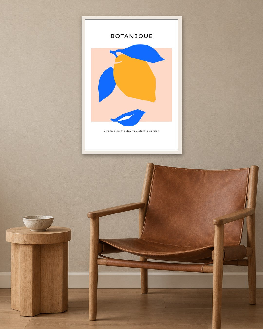 SENT Studio - Abstract Poster No. 27 - white frame in a room