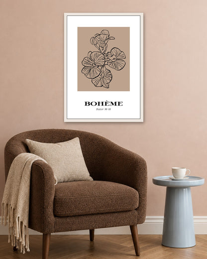 SENT Studio - Blooming Flowers Poster No. 8 - white frame in a room
