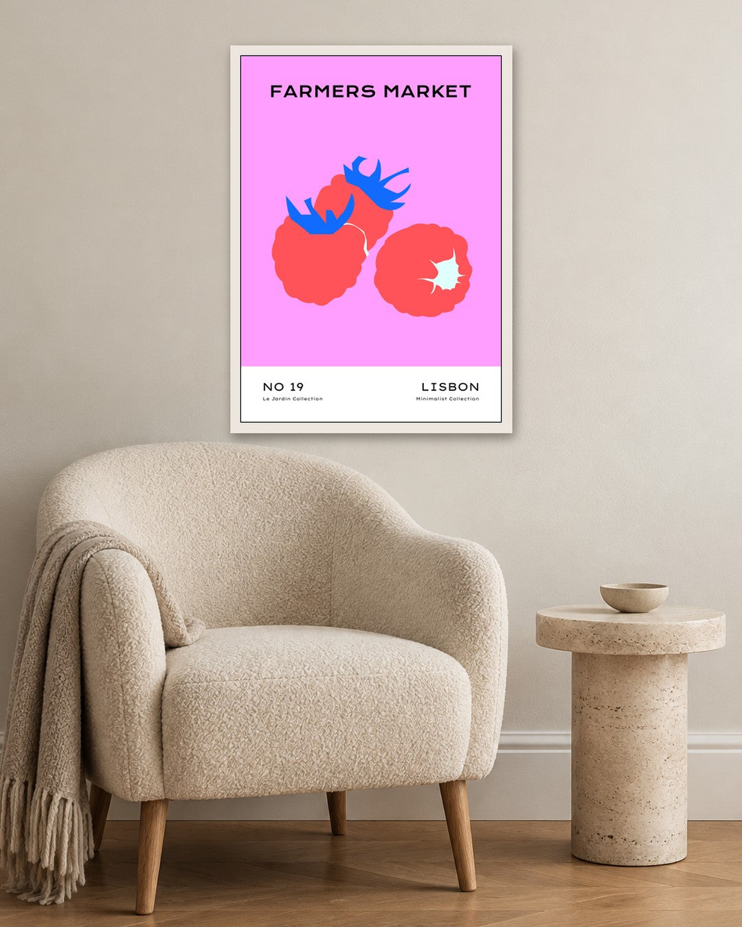 SENT Studio - Abstract Poster No. 57 - white frame in a room