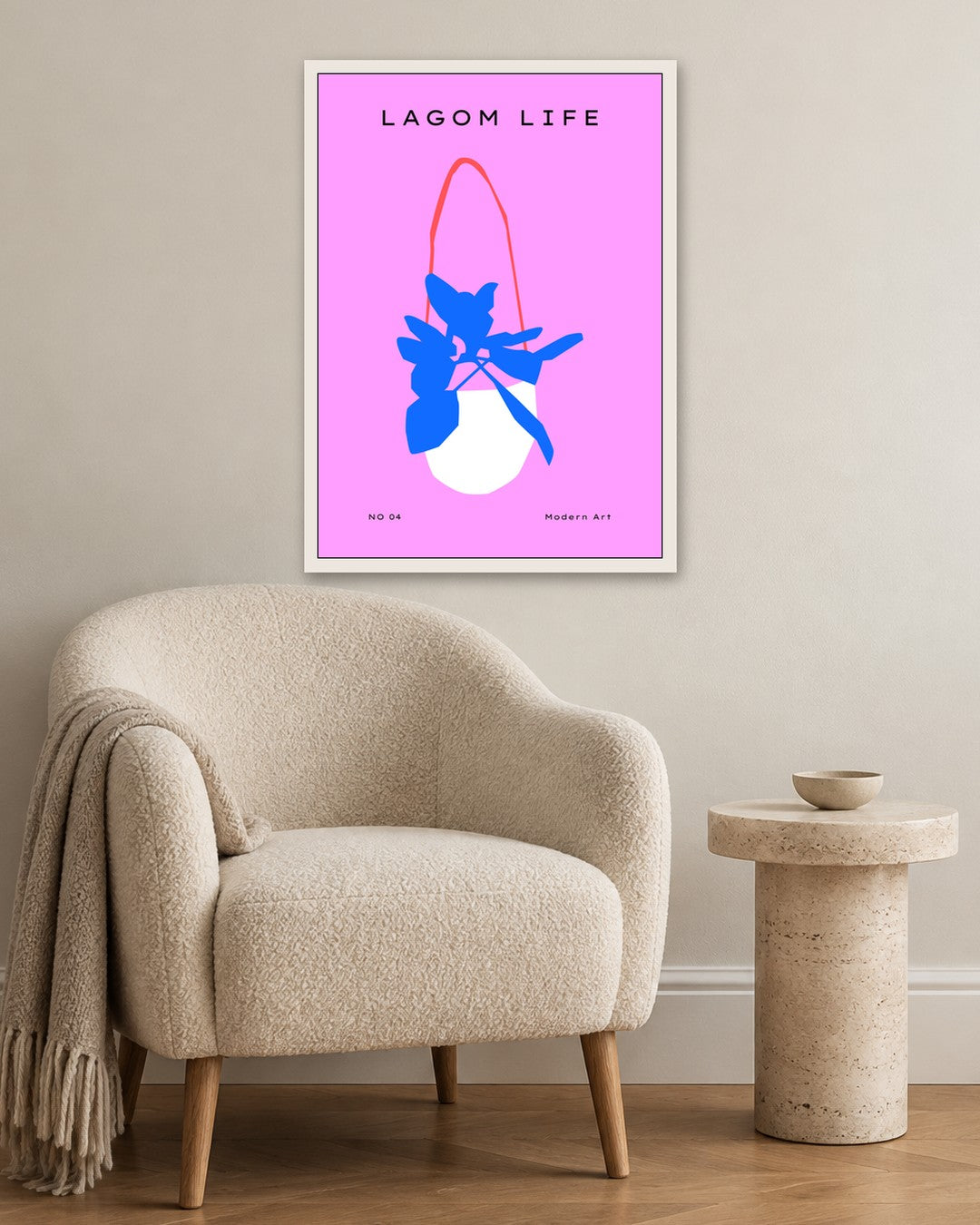 SENT Studio - Abstract Poster No. 54 - white frame in a room