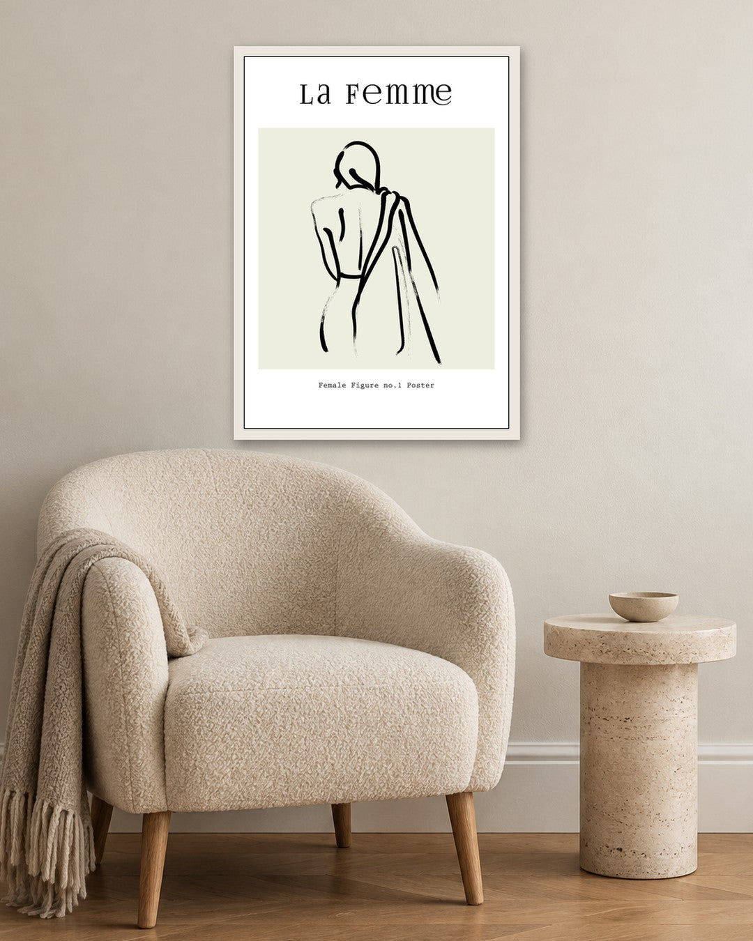 SENT Studio - Bohemian Poster No. 64 - white frame in a room