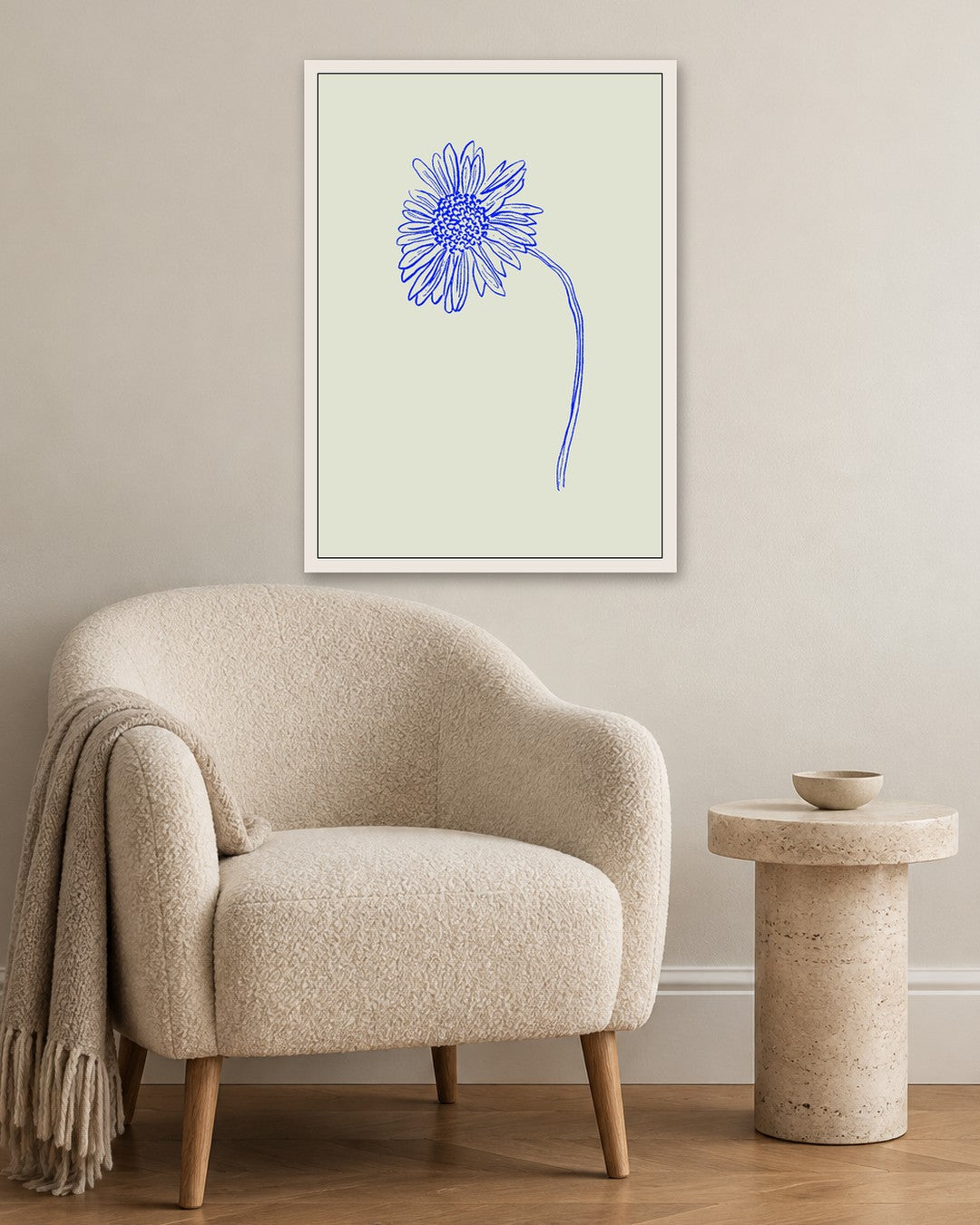 SENT Studio - Blooming Flowers Poster No. 56 - white frame in a room