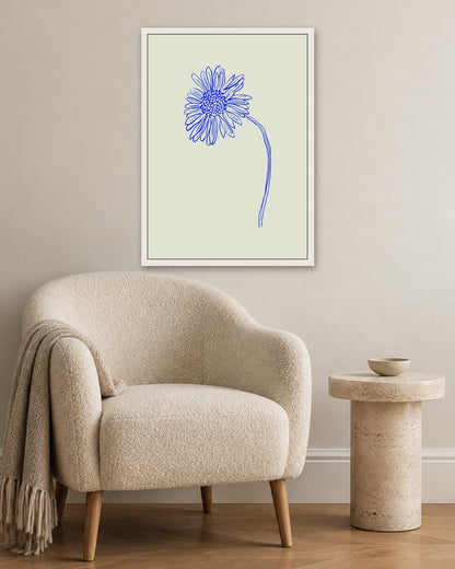 SENT Studio - Blooming Flowers Poster No. 56 - white frame in a room