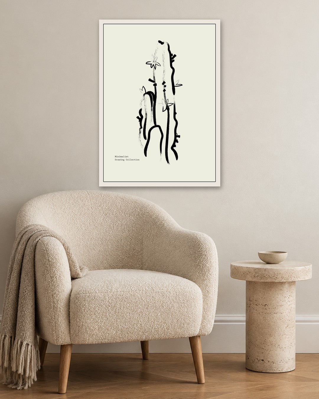 SENT Studio - Bohemian Poster No. 50 - white frame in a room