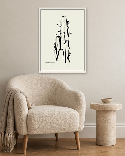 SENT Studio - Bohemian Poster No. 50 - white frame in a room