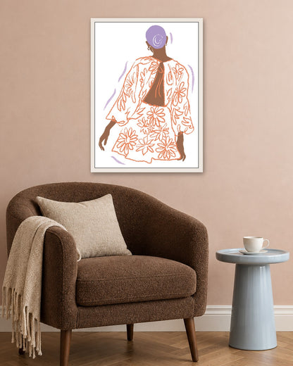 SENT Studio - Blooming Flowers Poster No. 55 - white frame in a room