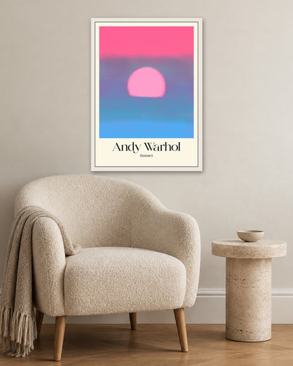 SENT Studio - Sunset Blue - white frame in a room