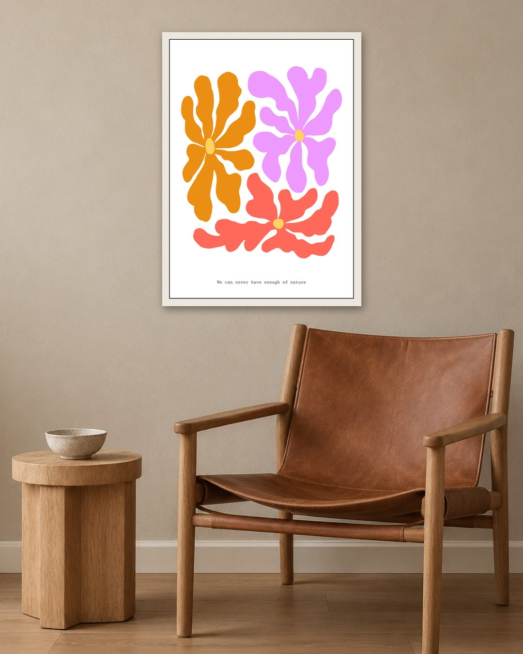 SENT Studio - Blooming Flowers Poster No. 43 - white frame in a room