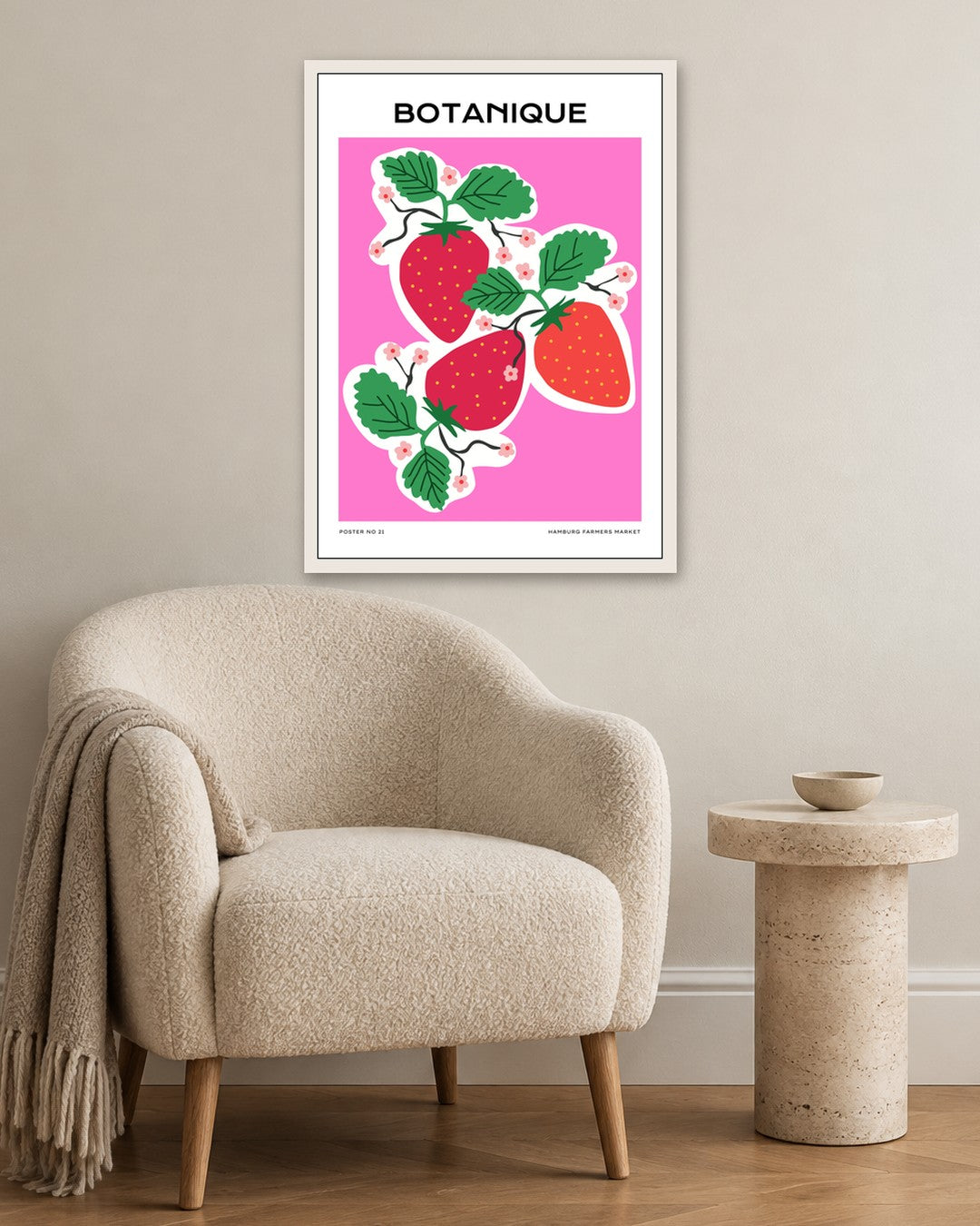 SENT Studio - Aesthetic Poster No. 21 - white frame in a room