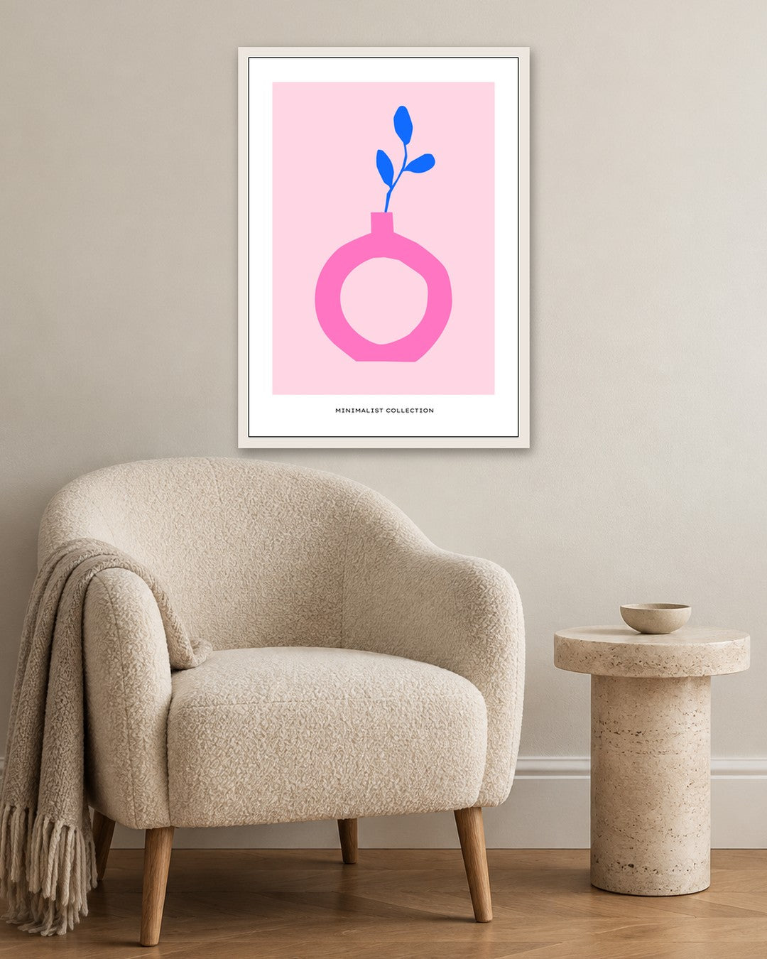 SENT Studio - Abstract Poster No. 47 - white frame in a room