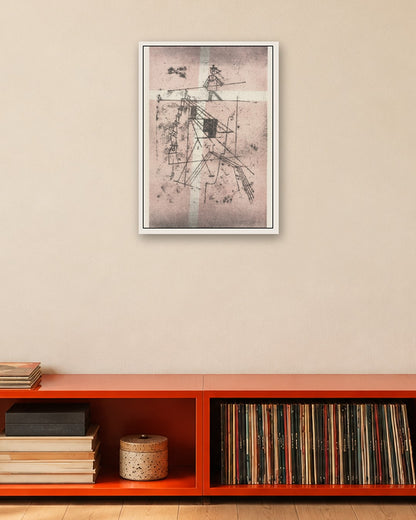 Paul Klee - Tightrope Walker - white frame in a room